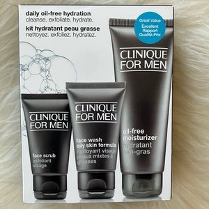 Clinique for men daily oil free hydration 3 piece set